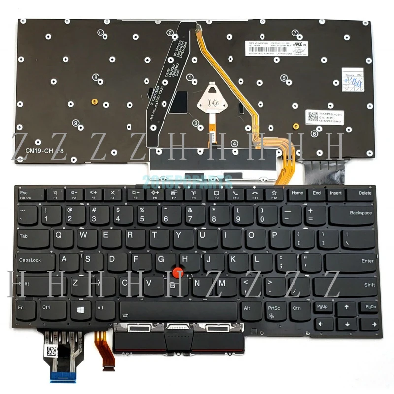 

Новая оригинальная клавиатура для Lenovo ThinkPad X1 Carbon 8-го поколения 2020 года, американская раскладка, с подсветкой
