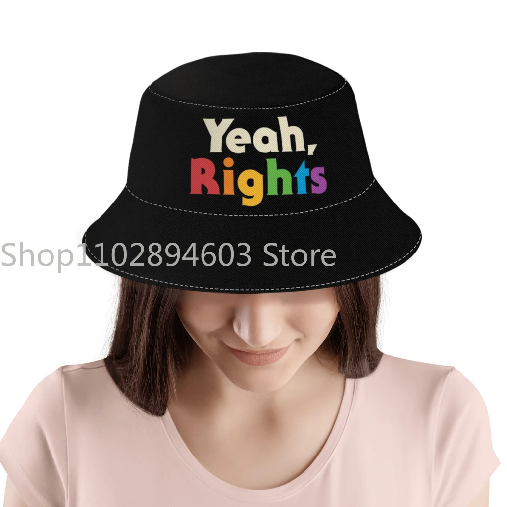 2024 New Summer Pride Yeah Rights Bucket Hat for Unisex  Beach Foldable Bob Fisherman Hats  Panama