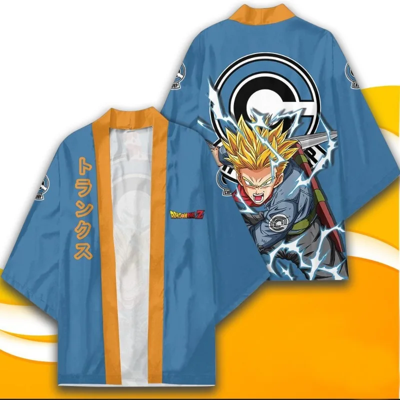 Gorąca Anime Dragon Ball Son Goku S-5XL Casualowa Peleryna Płaszcz dla Dorosłych i Dzieci z Nadrukiem 3D, Urocze Kimono, Cienka Szata, Ubranie, Prezent na Boże Narodzenie