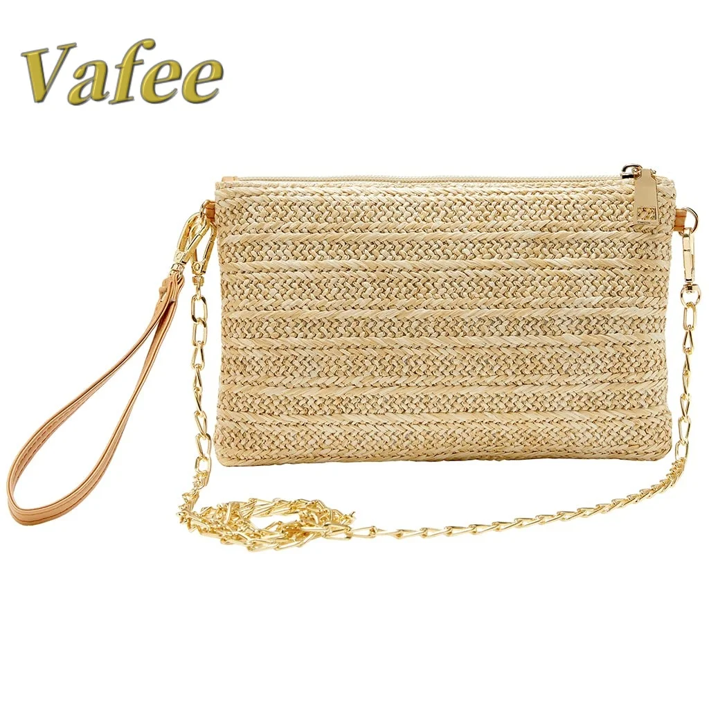 

Crossbody Summer Bag for Women Beach Straw Purse with Strap