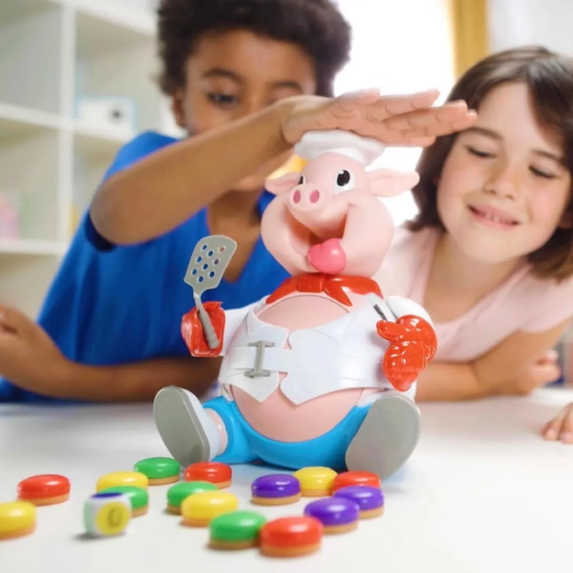 لعبة Pop The Pig الأصلية: Hungry Burger Pig لعبة الطاولة للأطفال الوالدين والطفل، لعبة أطفال تفاعلية صديقة للعائلة