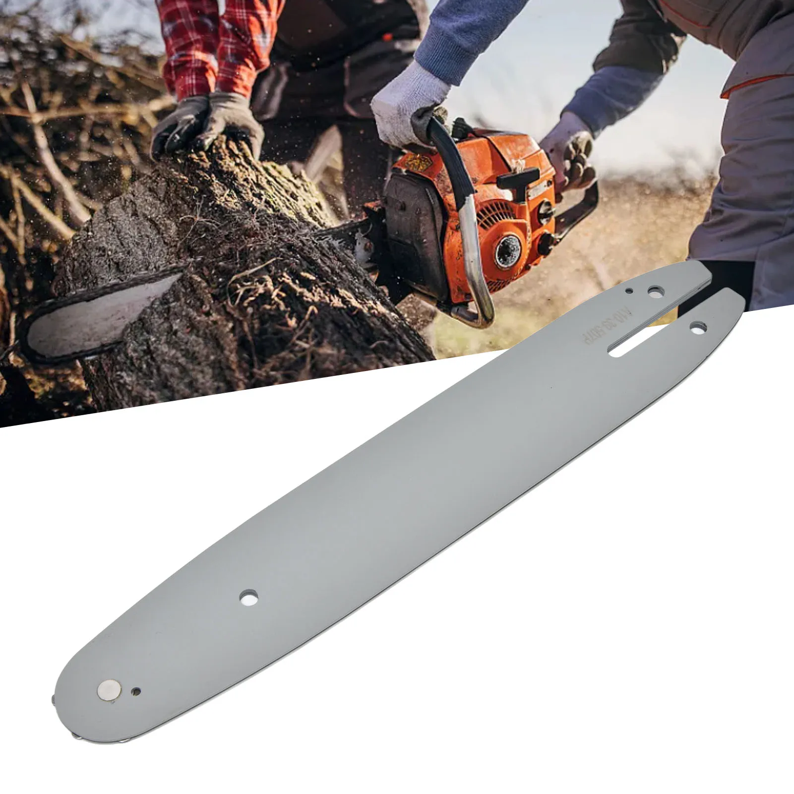 

Chainsaw Guide Bar Manganese Steel Safe Replacement Sprocket Nose Guide Plate For 10inch Guide Rail