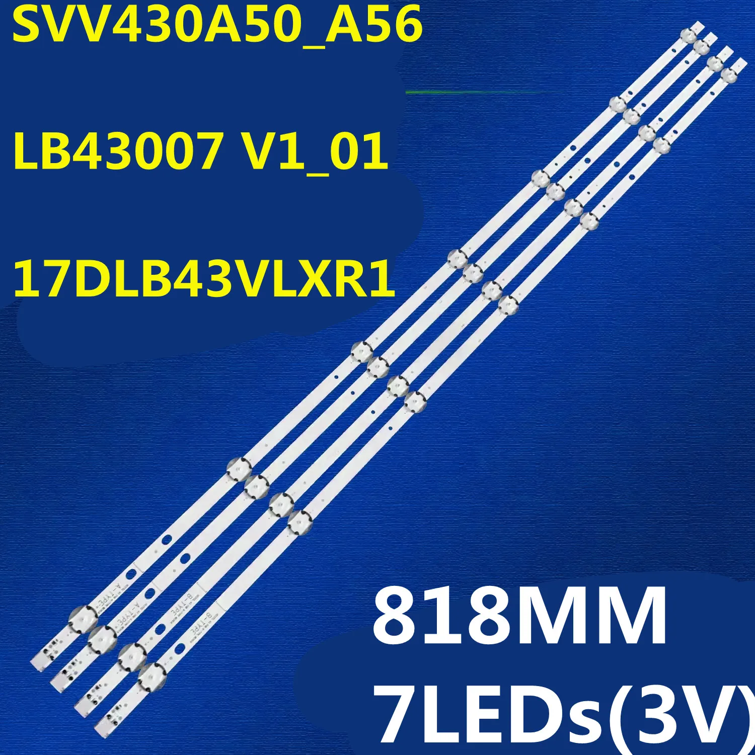 LED Backlight Strip For VESTEL 43 FHD A B VES430UNDL-2D-N12 VES430UNDA-2D-N12 43L1754DB 43L3653DB 43L3654DB 43L3753DB LT-43VF53B