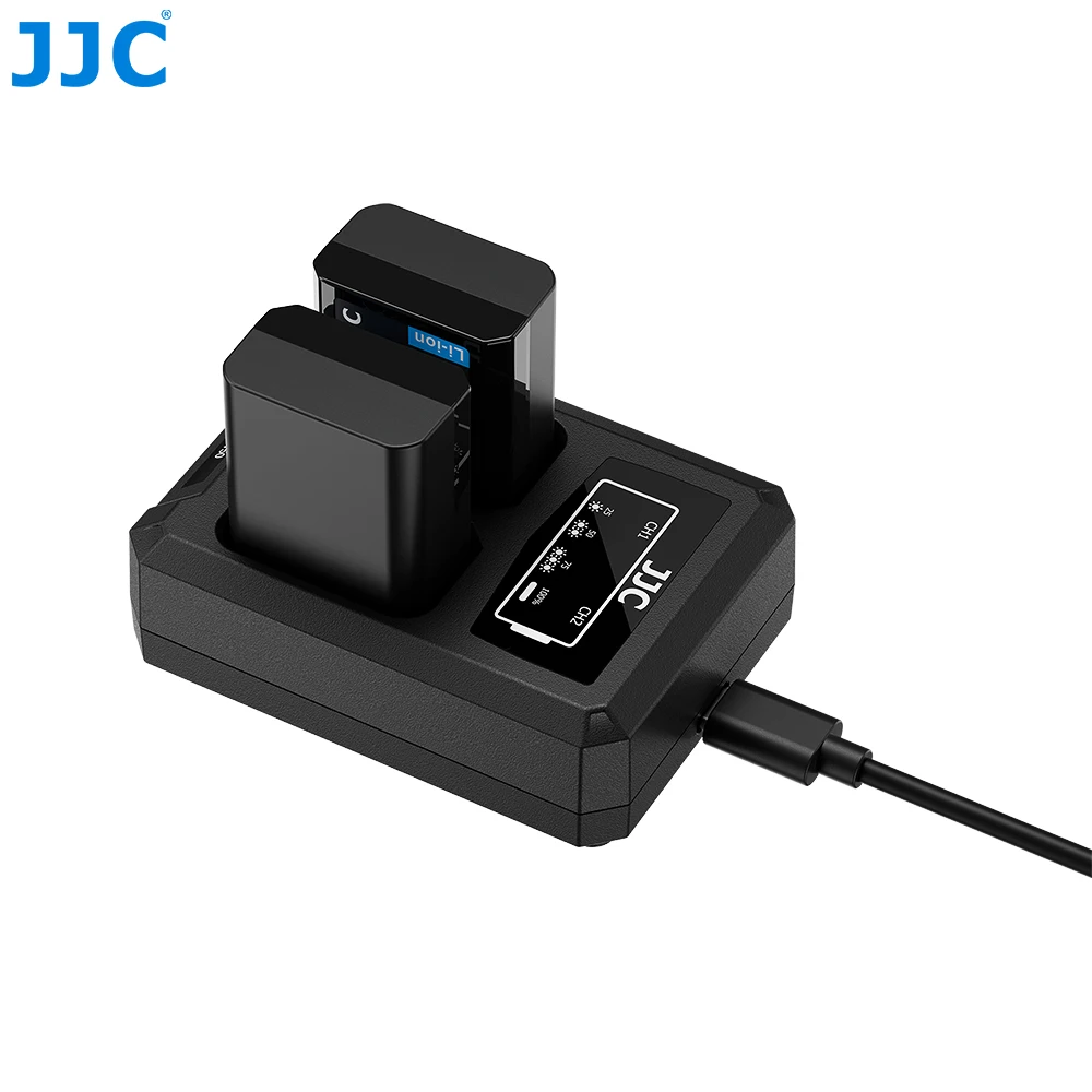 JJC Camera Battery Charger Fit Fujifilm NP-W235 Batteries for Fujifilm X-T5 X-T4 X-S20 X-H2S X-H2 GFX100RF GFX100S GFX50S