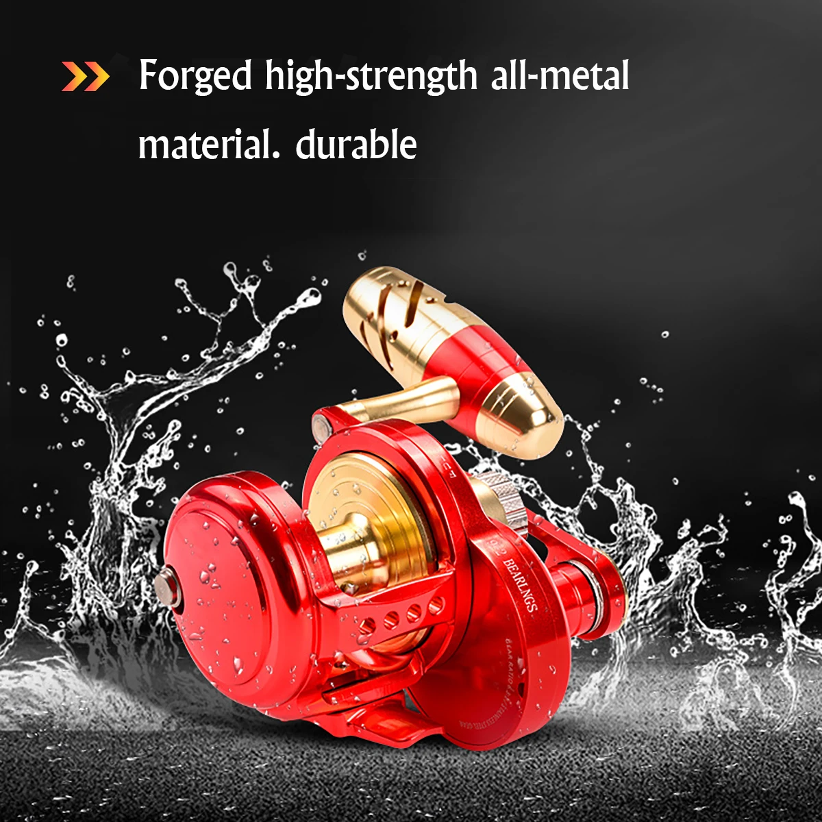 Max Resistance 25kg 6.3:1 Bait Casting Reel Fishing Reel Lure Reel Saltwater/Freshwater Reel Metal Jigging Reel Deep Sea Boating