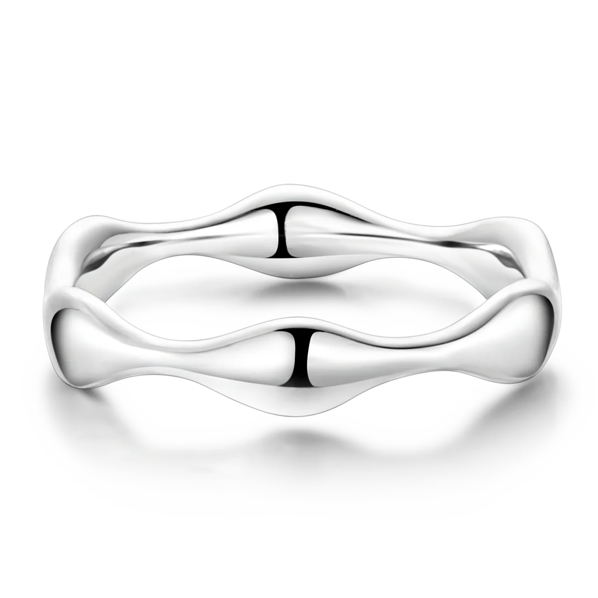 Women's 925 Sterling Silver Firefly Moon Wedding Anniversary Ring