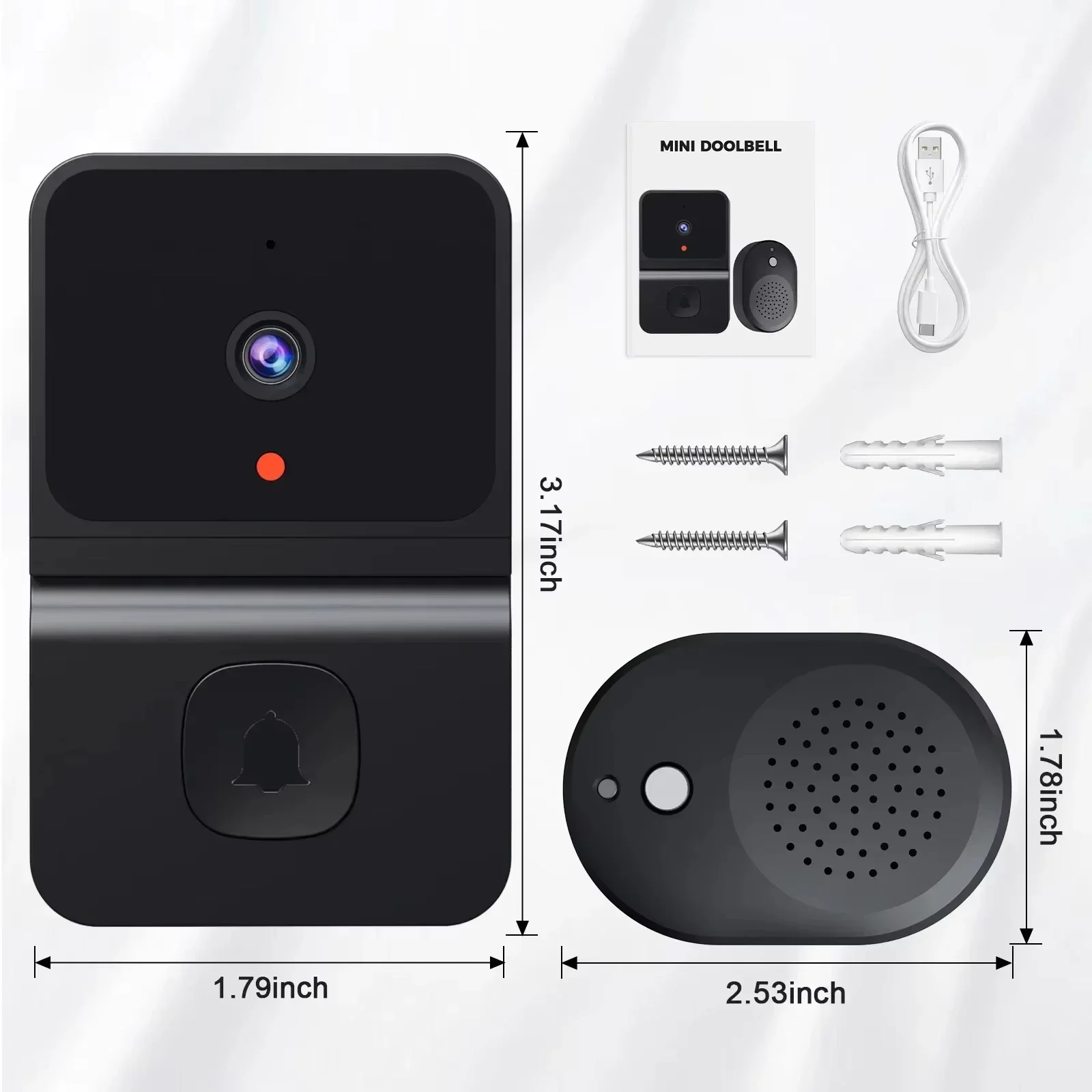 Draadloze Deurbel Wifi Outdoor Hd Camera Beveiliging Deur Bell Night Vision Video Intercom Stemverandering Voor Thuis