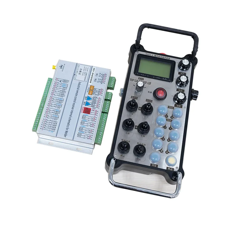 

factory sale 433MHZ IP67 Industrial Remote Controller Wireless Crane Welding Rotatory with Joysticks Emergency Stop Button