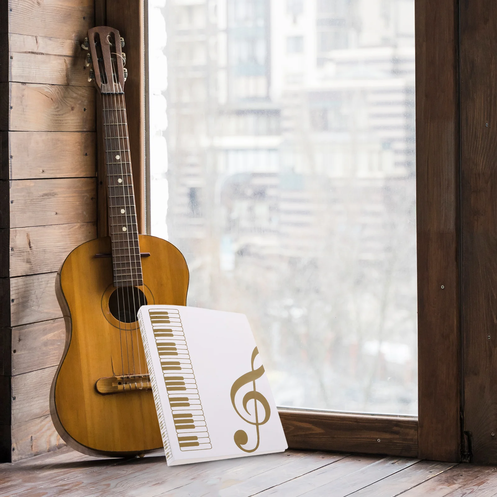 

A4 Portable Document Folder with 40 Pages for Sheet Music Binder Files Organizer in Office School Guitar Accessories