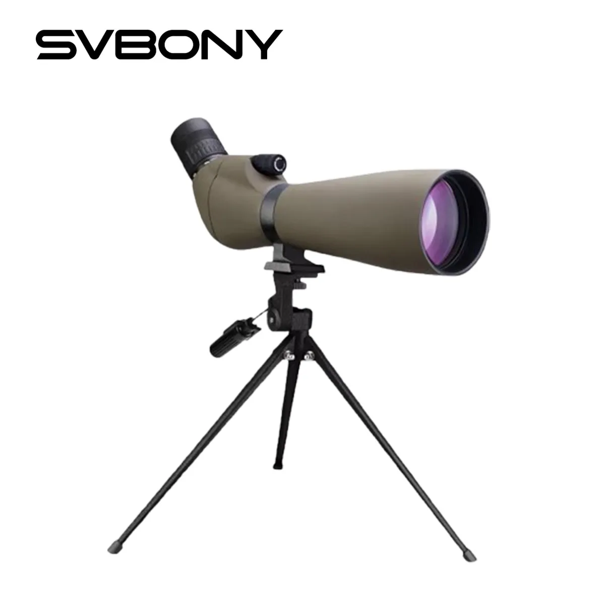 SVBONY SV401 Spotting Scope IPX6 Waterproof 20-60x80mm All-metal Bracket Material FMC Bak4 for Outdoor Birdwatching Hunting