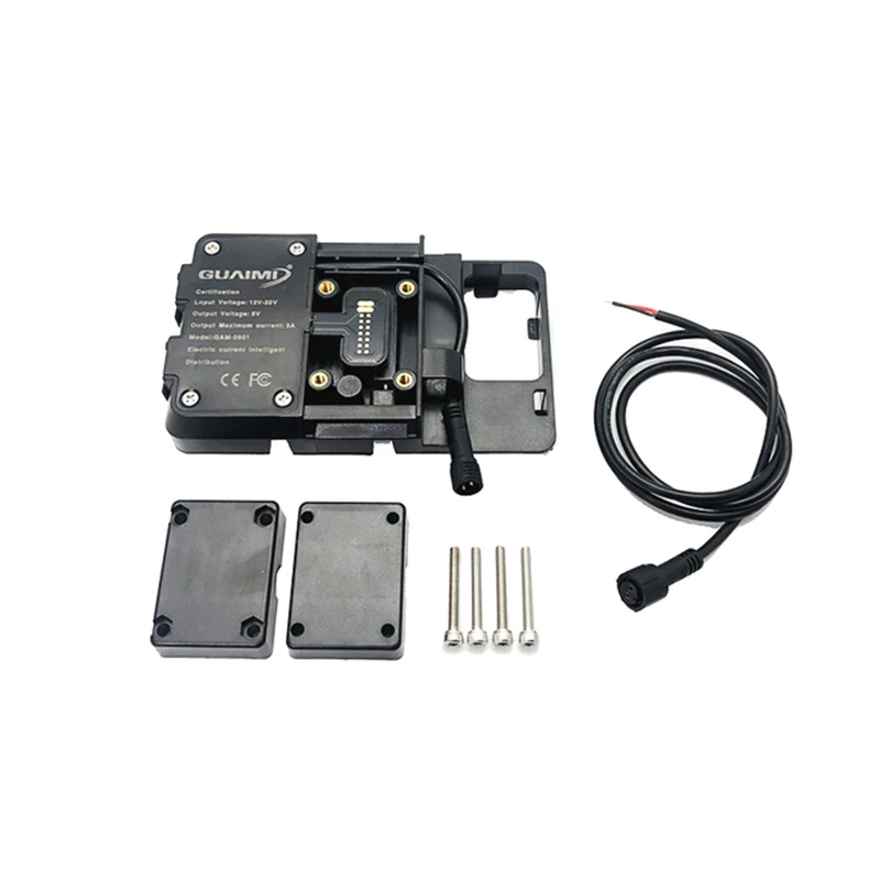 Support Recharge USB Moto Avec Crochets Solides – Compatible BMW R1200GS, F800GS, F700GS, R1250GS, Honda CRF1000L Africa Twin