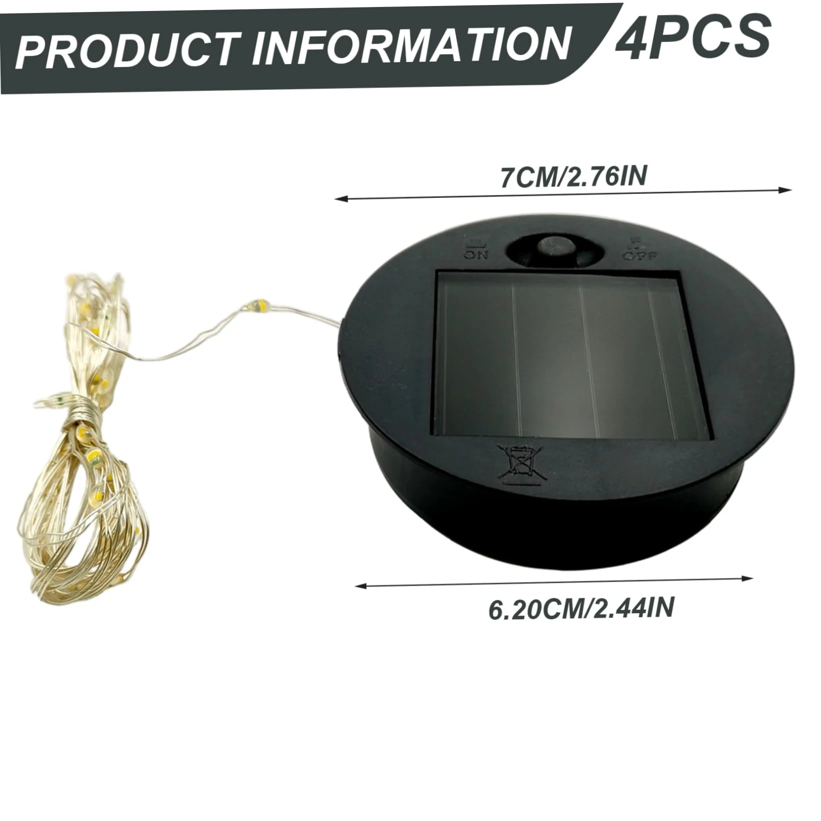 Solar String Light Replacement Solar Panel Outdoor Hanging Solar Lanterns Parts Waterproof Garden Pathway Accessories