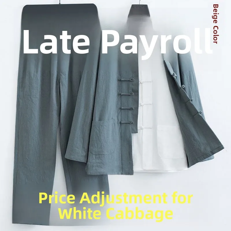 

Men's Cotton Linen Long Sve Tee-Piece Set Traditional Chinese Sle Casual Sportswear Autumn Season Long Pants