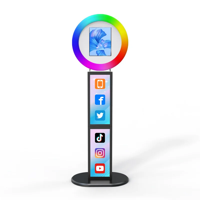 

Flat photo booth Photography booth 360RGB fill light video live selfie artifact