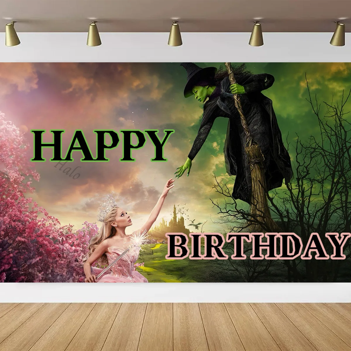 Wicked Birthday Party Decoration Magic Witch  Backdrop Children's Baby Bathing Party  Photography Studio Prop Decor Banner