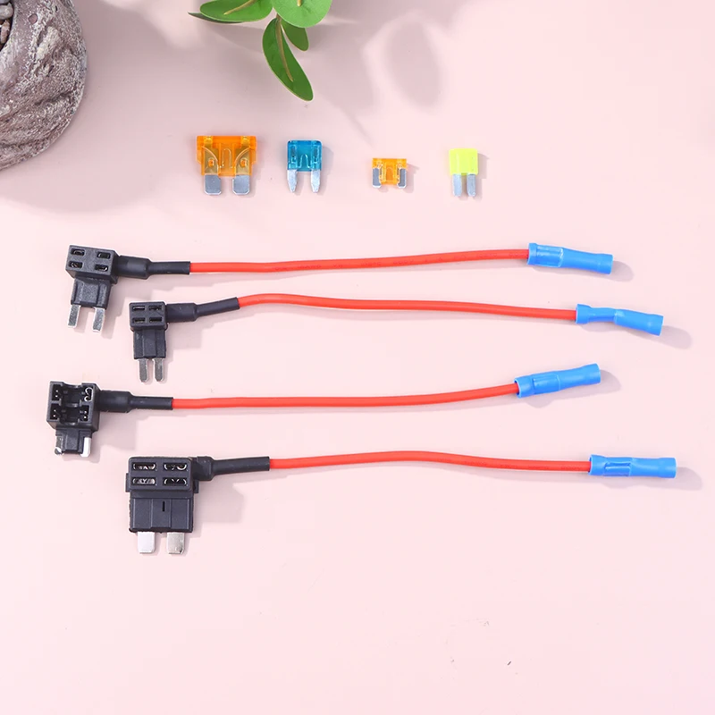 12Pcs 4 Types Of 12V Additional Circuit Adapters And Fuse Set- Tap Car Fuse Holder With Micro2 Mini ATC ATS Thin Tap Adapter