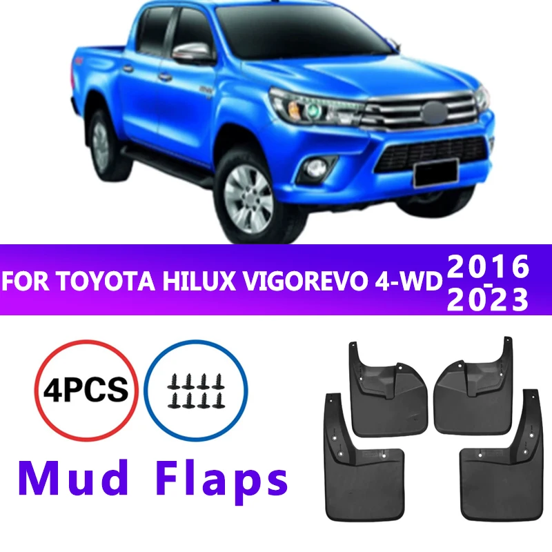 

Mud Flaps Fit for TOYOTA HILUX VIGOREVO 4-WD 2016-2023 2017 2018Mudguards Tire Fenders Splash Proof Accessories Wheel Guards 4ps