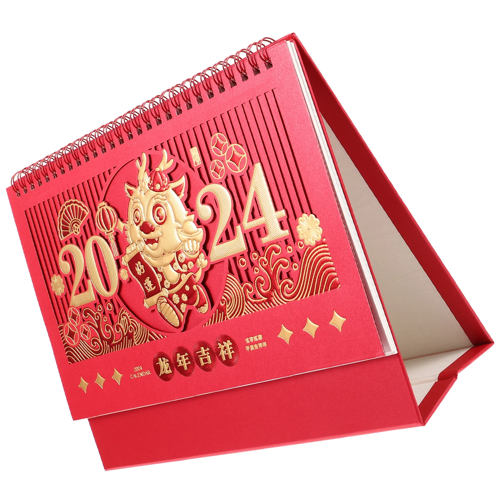 

Dragon Year Tabletop 2024 Freestanding Desktop Calendar For Office Home Daily Use Monthly Flip Calendar 2024