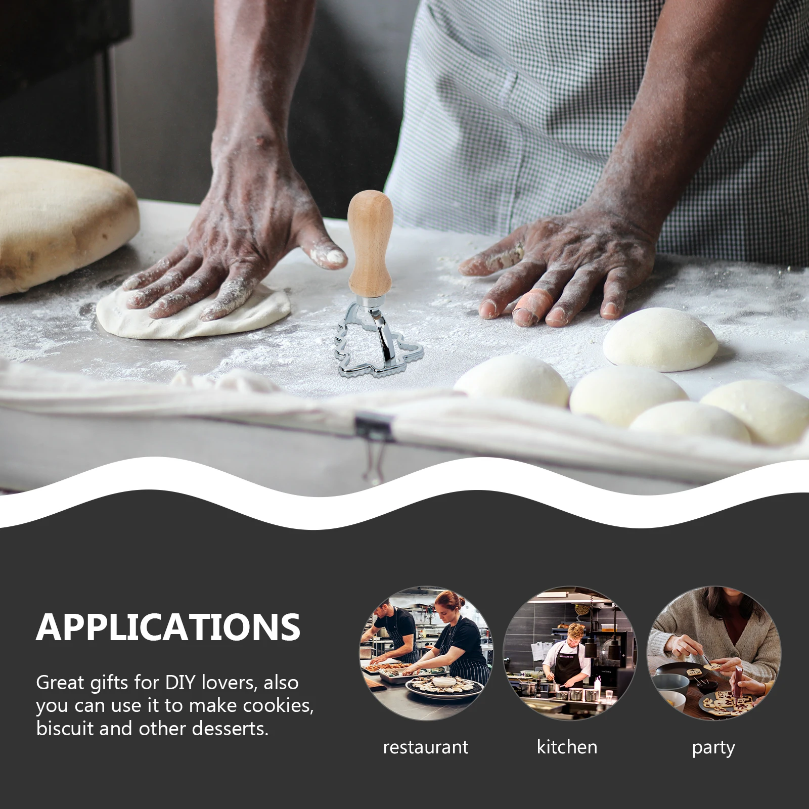 

Zinc Alloy Biscuit Cutter Dumpling Wrapper Mold Cookie DIY Baking Supplies Creative Shape Baking Tool Cookie Cutters