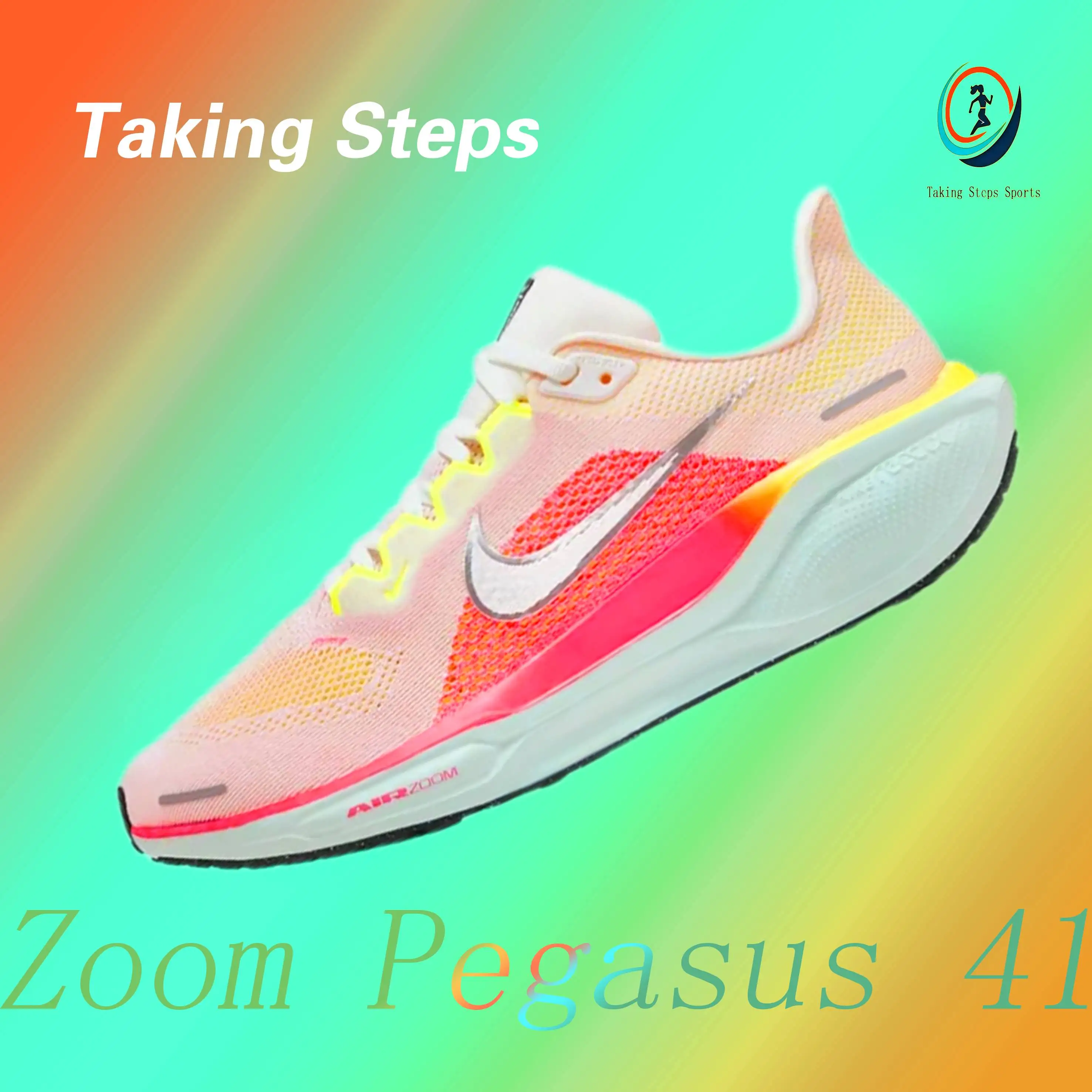 حذاء الجري Nike Air Zoom Pegasus 41 Orange للرجال والنساء مبطن أحذية رياضية كاجوال يمكن ارتداؤها