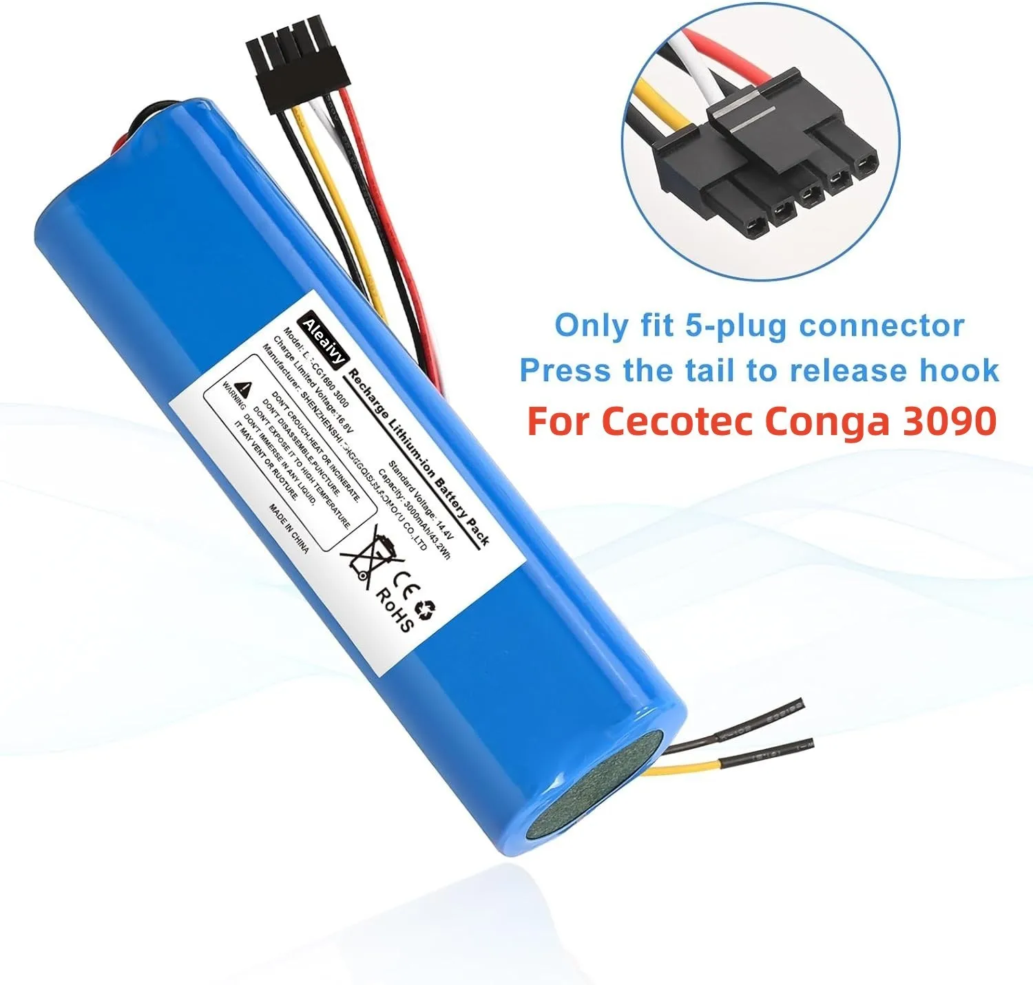 استبدال البطارية 14.4 فولت 3500 مللي أمبير ل CECOTEC CONGA 3090 3091 3092 1690 1890 2090 2290 جهاز آلي لتنظيف الأتربة الملحقات #3