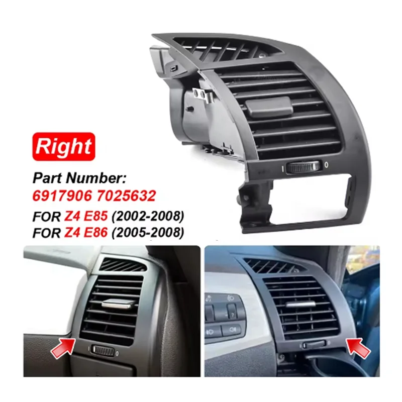 

Точная автомобильная приборная панель, розетка кондиционера в сборе, розетка кондиционера 6917906 для BMW Z4 E85 2002-2018 E86 2005-2008, правая