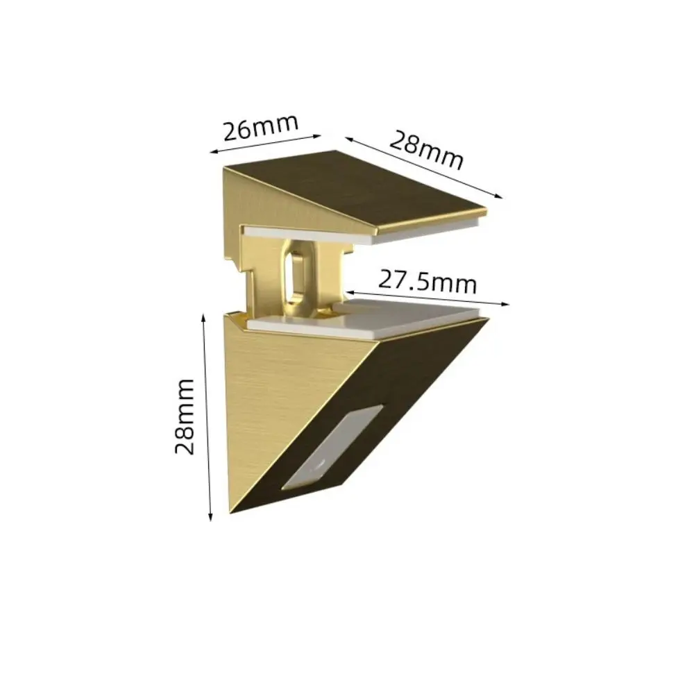 Zinc Alloy Glass Shelf Brackets Adjustable Corrosion Resistant Shower Brackets Holder Sturdy Wall Mount Clamps Clip