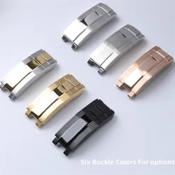Watchband Glidelock Clasp For Rolex DAYTONA SUBMARINER GMT Yacht-Master Fine-tuning Pull Button Buckle Strap 9mm*9mm Bracelet