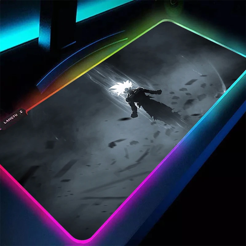 

RGB Mouse Pad D-Dragon Ball Gamers Computer Extended Office Laptop Game LED Mousepad Desk Mat Keyboard Rubber Backlight Carpet