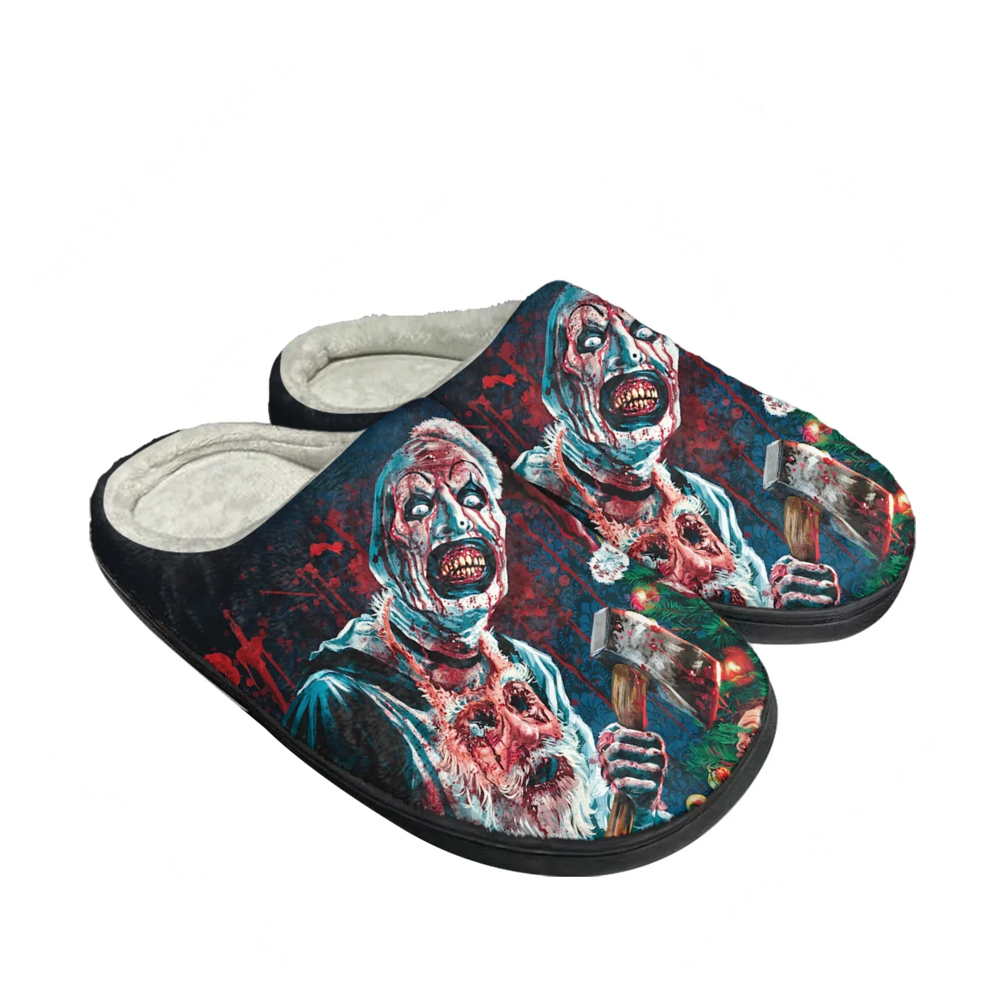 

Terrifier Clown halloween shoes Cotton Slippers Mens Womens Teenager Latest Bedroom Plush Indoor Warm Shoes Thermal Flat Slipper