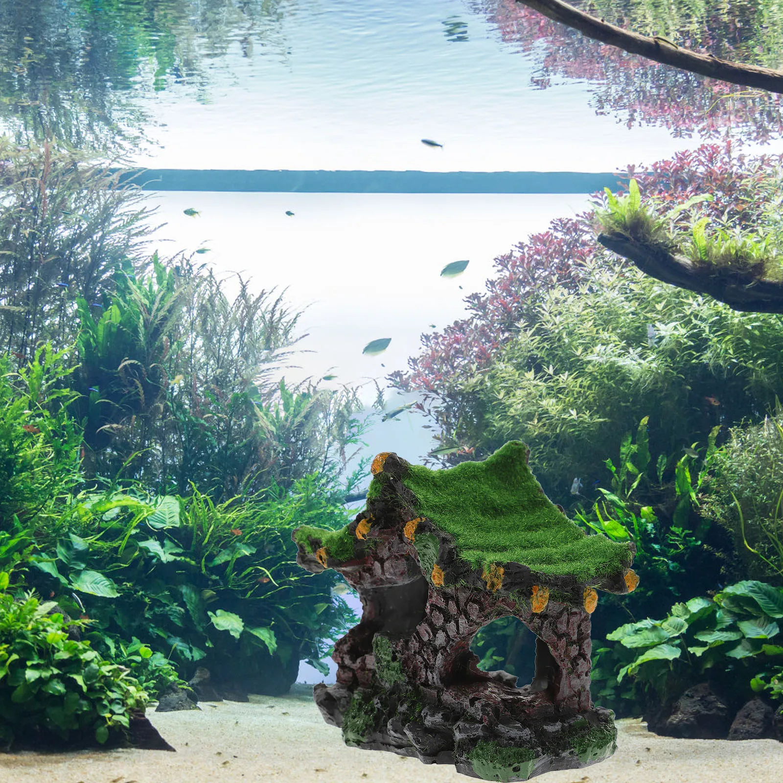 

Fish Decor Resin Aquarium Cave for Aquarium Decorations and Desktop Fish Shelter Long-Lasting Material Quality