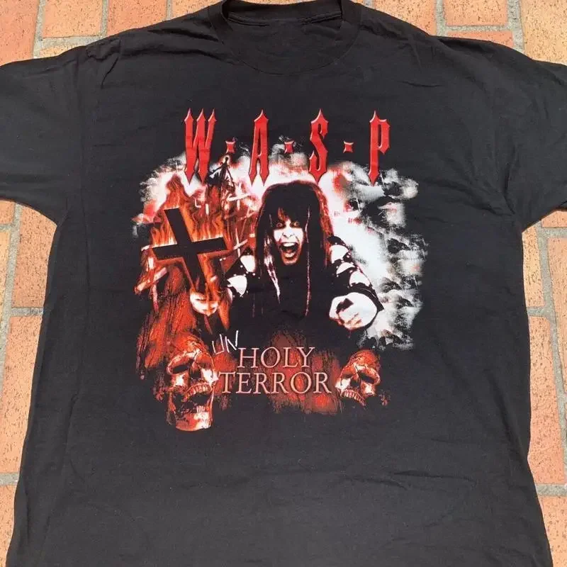 Vintage W A S P World Domination 90S Cotton Black 234Xl T Shirt