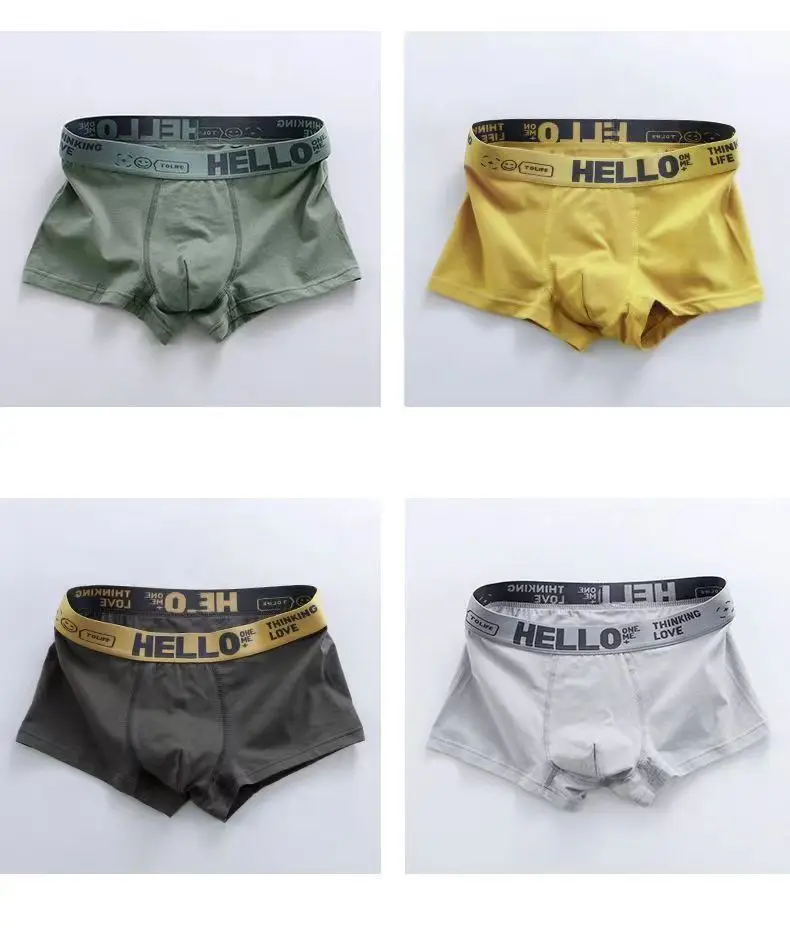 5 pezzi di biancheria intima da uomo, boxer elasticizzati comodi e traspiranti ad asciugatura rapida, mutande sexy, mutandine boxer alla moda da uomo