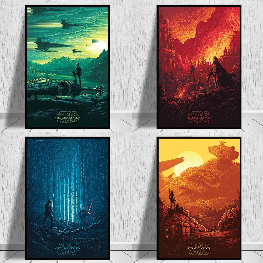 Popular Disney Movie Star Wars Covers Prints Poster Canvas Painting Modern Wall Art Pictures Living Room Bedroom Home Decoration