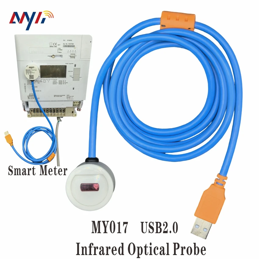 

CP2102 Win7/8/10/11 оптический зонд USB2.0 для ANSI C12.18 для счетчика энергии с круглым розеткой, считывание счетчиков электроэнергии