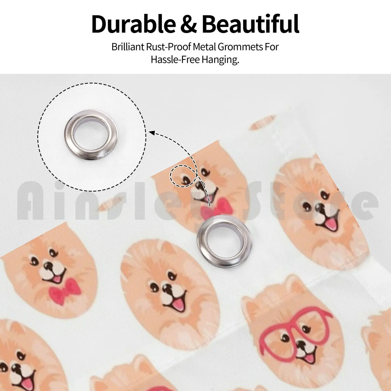 Cute Pomeranian Repeat Style Fashion Outdoor Decor Flag Car Flag 2376 Pomeranian Abstract Fashion Stylish Boho