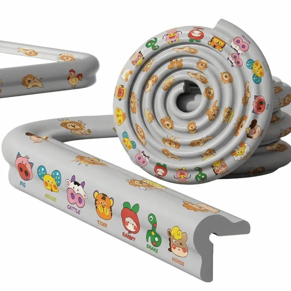 2m Desk Edge Guard Strip Soft Cushion Anti Collision Corner Guard Colorful Cartoon Pattern Anti Collision Guard Bedside