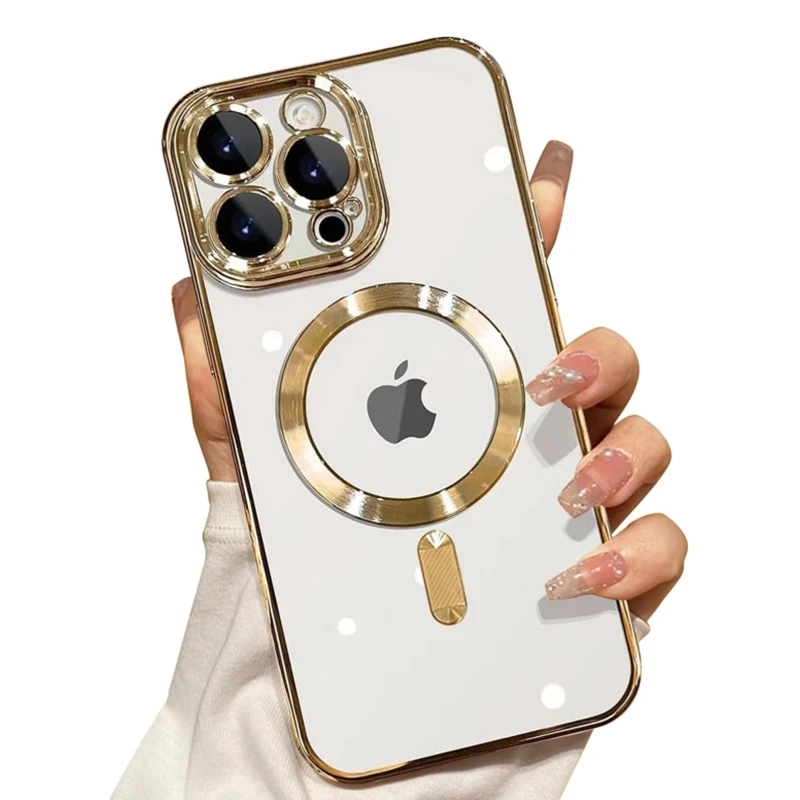 Full Protection Magnetic Case For iPhone 16 15 14 13 12 11 Pro Max Case For Magsafe wireless Charger With Camera Lens Protector