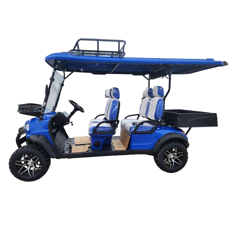 Hot Selling Prices Chinese Folding 2 4 6 Seats Sightseeing Car Pickup  Buggy Car 48/60/72V Electric Golf Cart