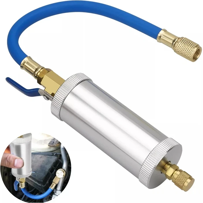 

2 унции 1/4 дюйма, трубка для заливки охлаждающей жидкости для чистого масла, R12 R134A R22, инструмент для впрыска краски для автомобильного масла, кондиционера