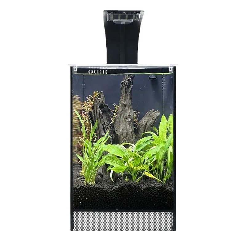 Mini aquarium fish tank environmentally friendly smart glass tank living room 5w desktop mini garden