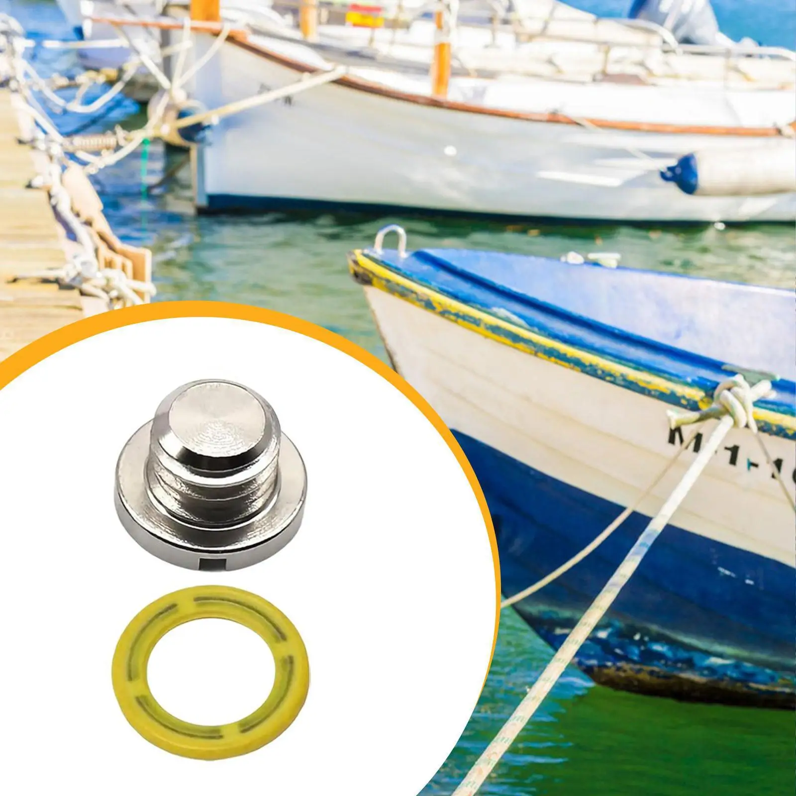 Durable Marine Drain Plug Screw and Gasket Professional Engine Parts for Outboard Repair Kit