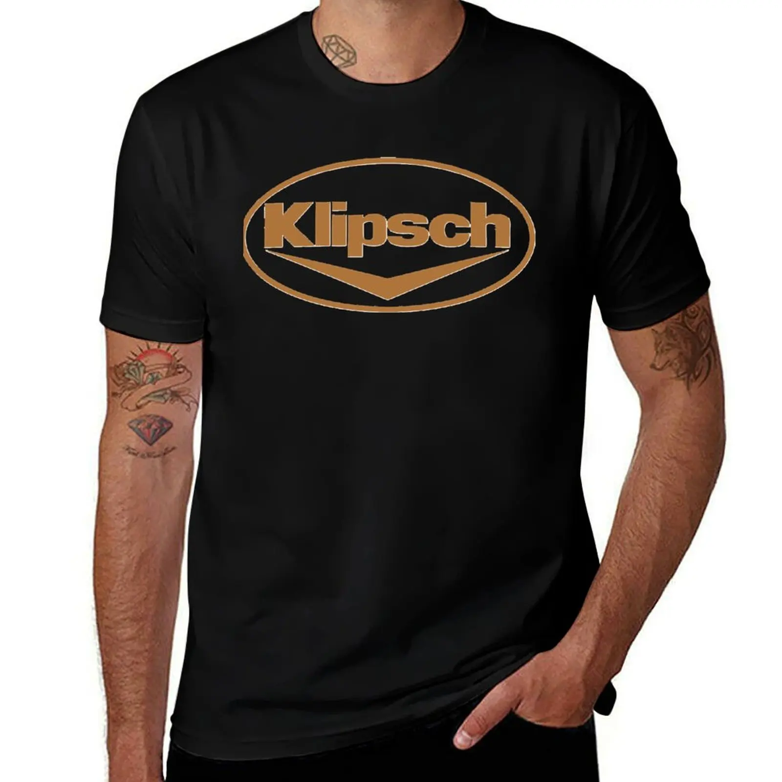 Best Selling Klipsch Logo T-Shirt T-Shirt customs plain Short sleeve tee rapper graphic tees men clothes