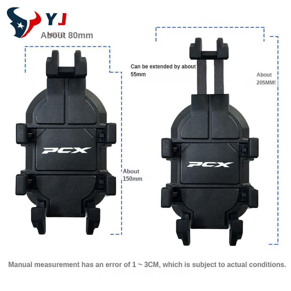 Per Honda PCX150 PCX160 PCX125 PCX 125 150 160 Moto Accessorie Manubrio Supporto per telefono cellulare W/ammortizzatore GPS Staffa di supporto