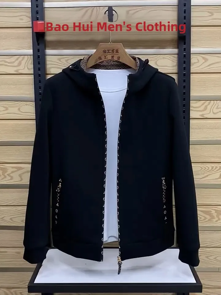 

Высококачественная мужская толстовка-куртка: новая весенне-осенняя модная универсальная стильная модель стандартного кроя с длинным рукавом, повседневный стиль, на молнии