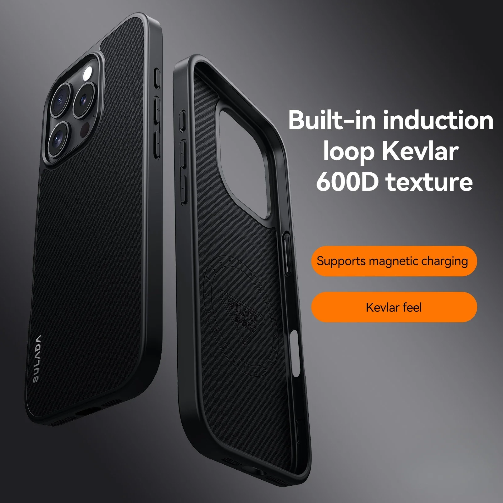 

Carbon Fiber 600D Phone Case for I Phone 16 ProMax 16 Pro Plus Magsafe Grain Leather Magnetic Amor Full Back Cover Coque