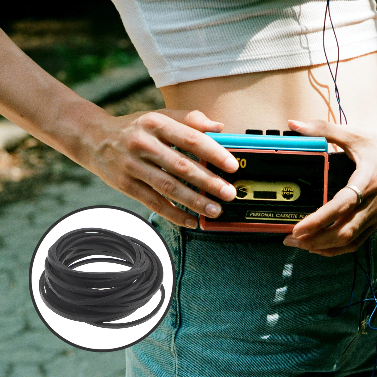 

20Pcs Recorder Rubber Belts Replacement Cassette Player Drive Belts Cassette Tape Player Repair Parts Recorder Rubber for Repair