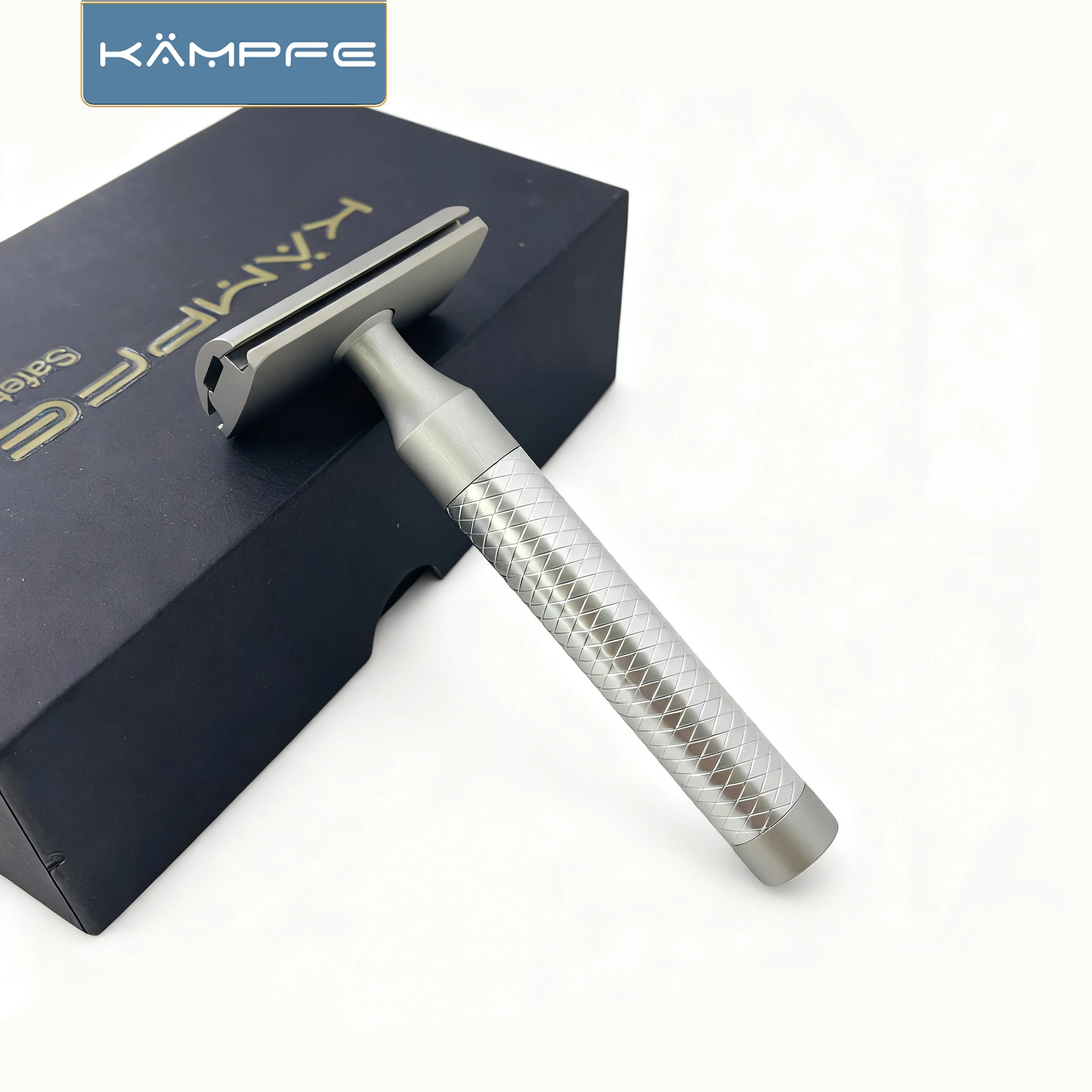 KAMPFE Titanium blade head  aluminum handle traditional manual safety shaver suitable for universal blades  razor barber knife