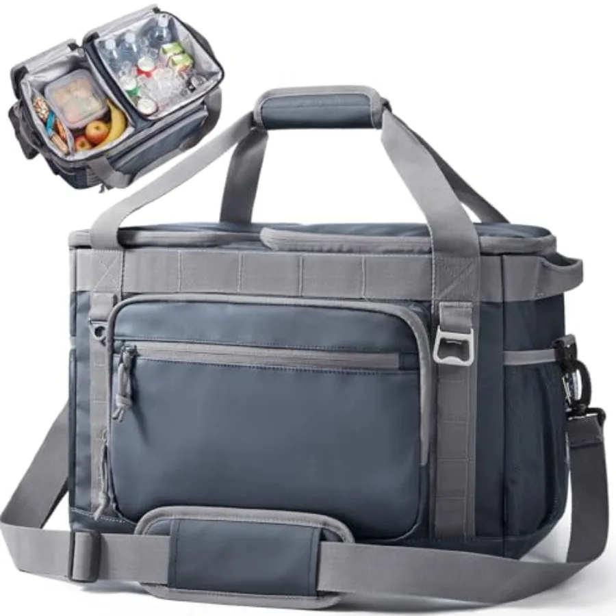 

Soft Sided Cooler Bag Insulated 30/48/60 Cans, Large Collapsible and Leakproof Ice Chest for Picnic, Beach, Camping, Travel
