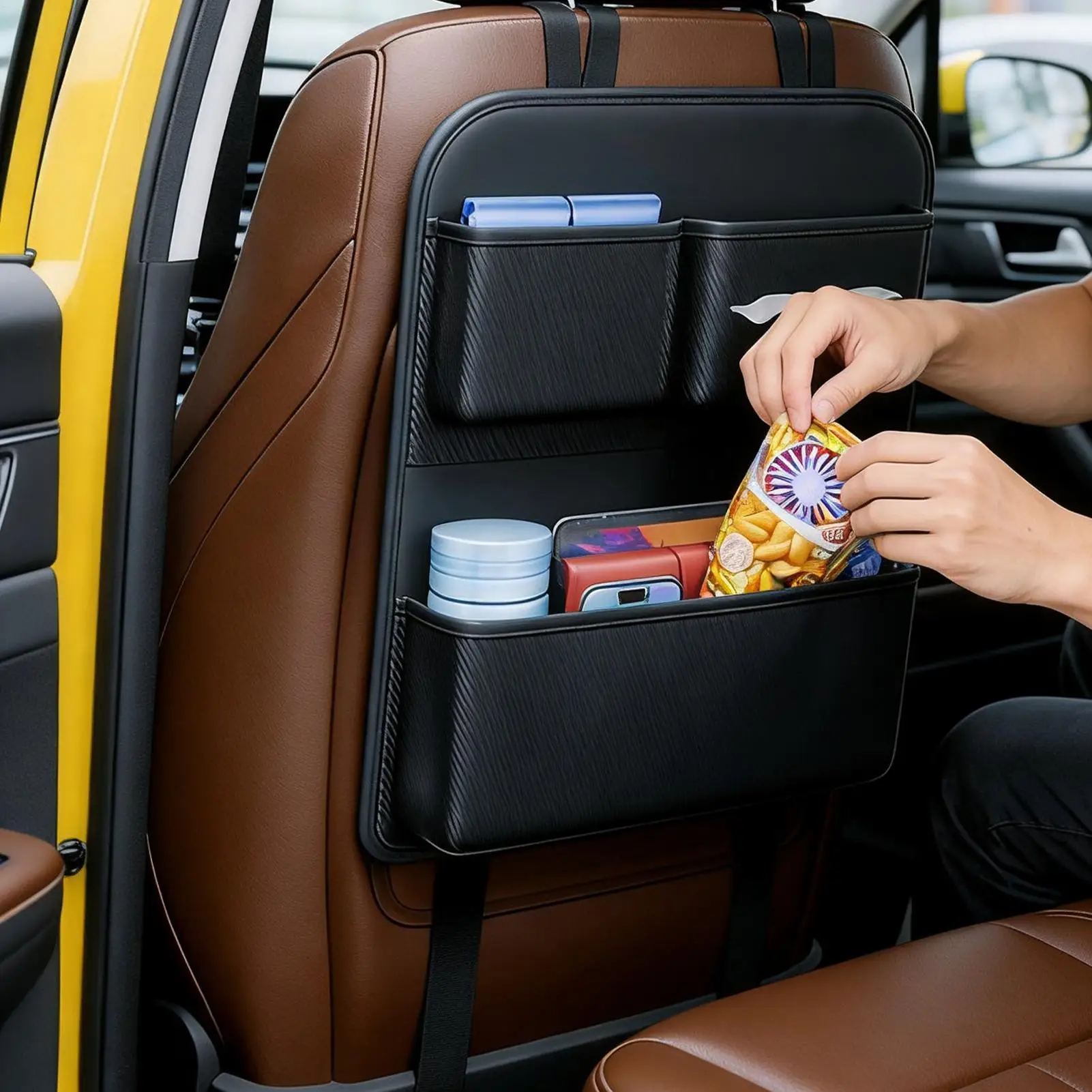 Car Seat Back Organizer Car Interior Storage Seat Back Hanging Bag auto Car Item Storage Rack For Truck SUV RV Sedan